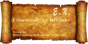 Eibenschütz Nándor névjegykártya